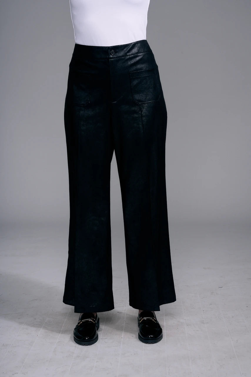 BCP5703CD Straight Leg Vegan Leather Pant