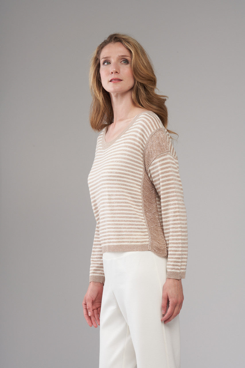 BCT101A26A Stripe Knit Top