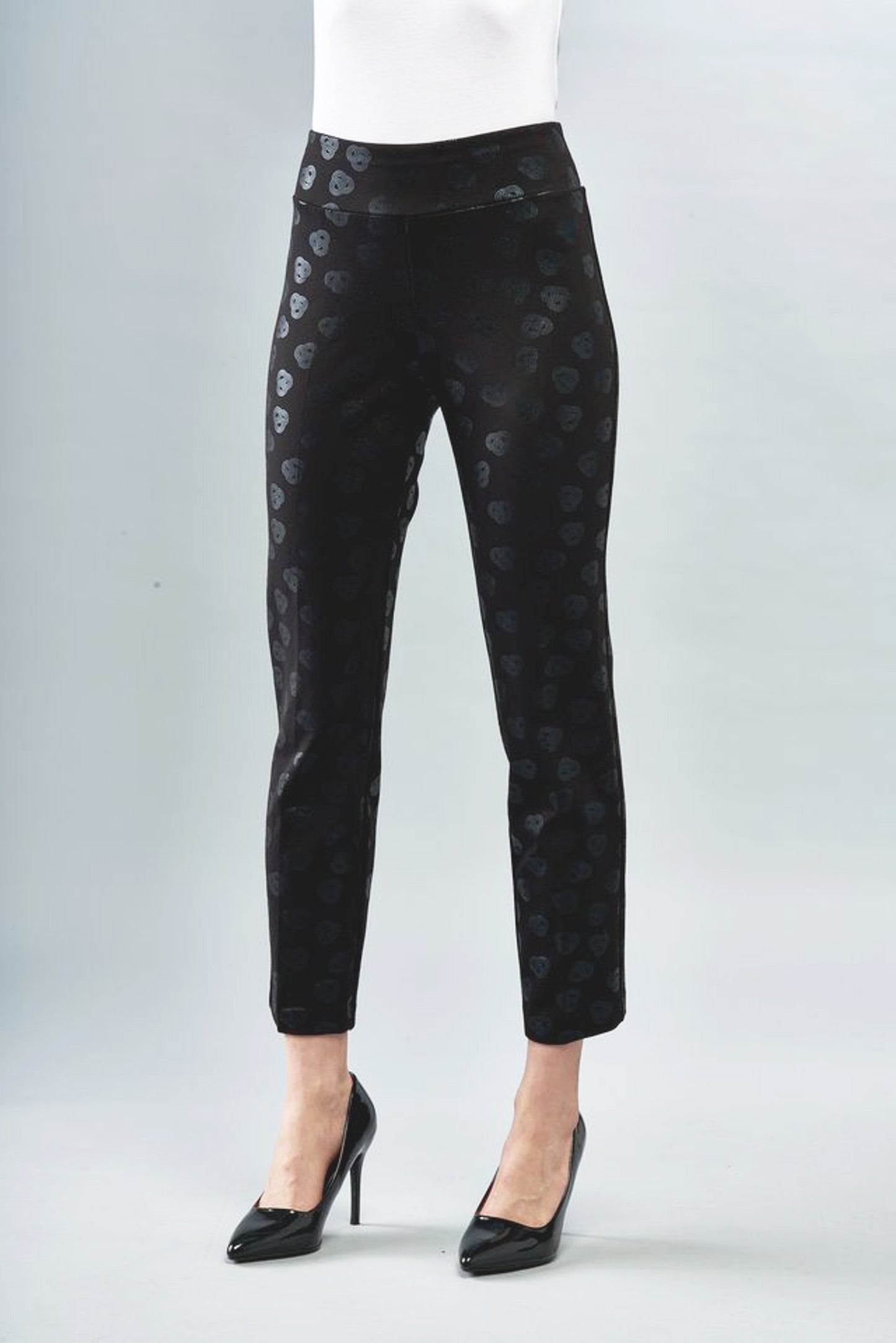 BCP8909B28PR Printed Straight Scuba Pants with 28" Inseam