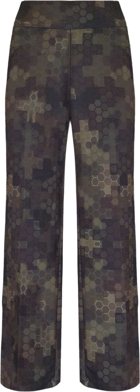 BCP1867PR Printed Scuba Wide Leg Pant