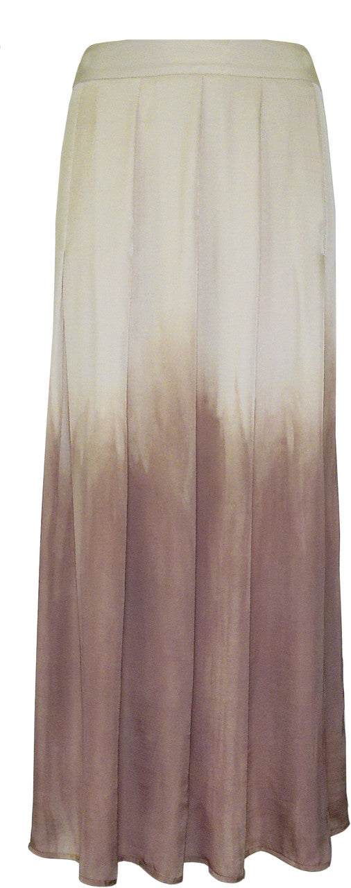 Cafe Latte Ombre BCS8957B Pleated Ombré Skirt in Cafe Latte Ombre