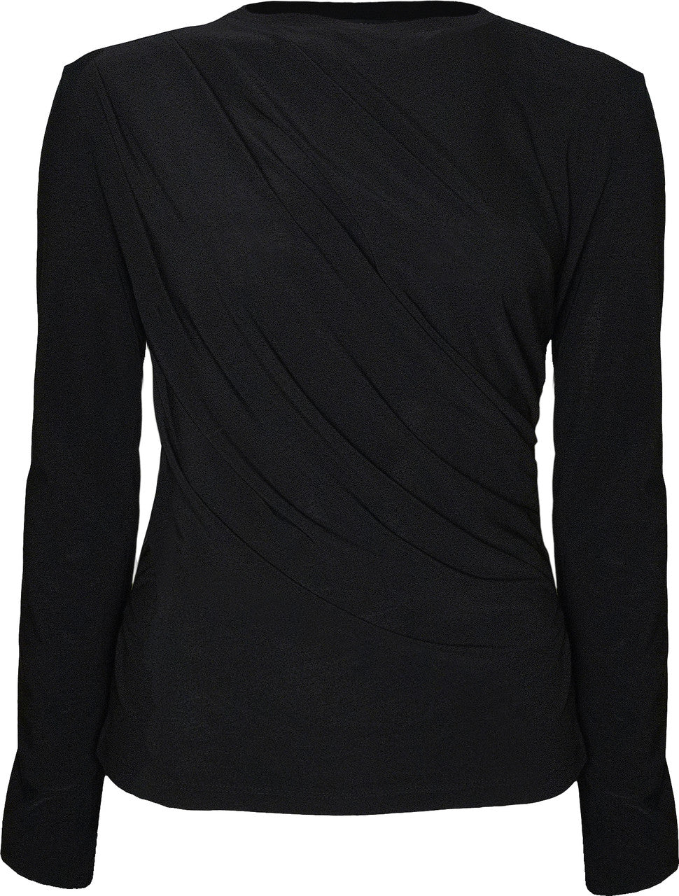 BCT2581 Side Pleat Top in Black