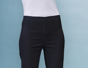 BCP1870DD Cuffed Cropped Solid Techno Pants