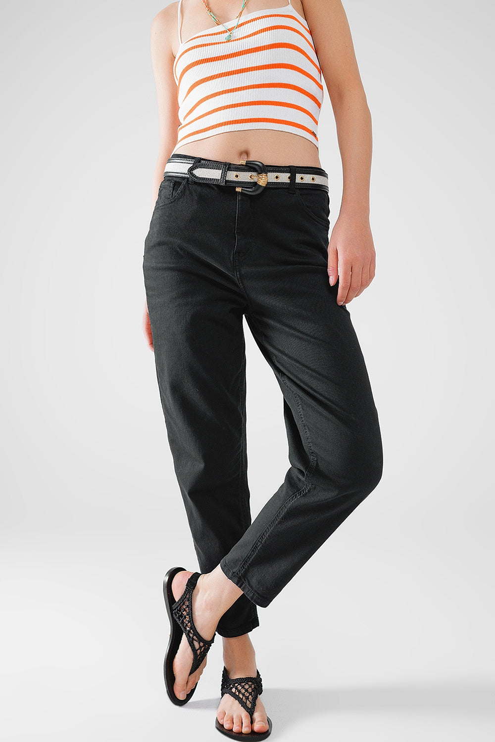 Ankle skinny Basic Jeans in black