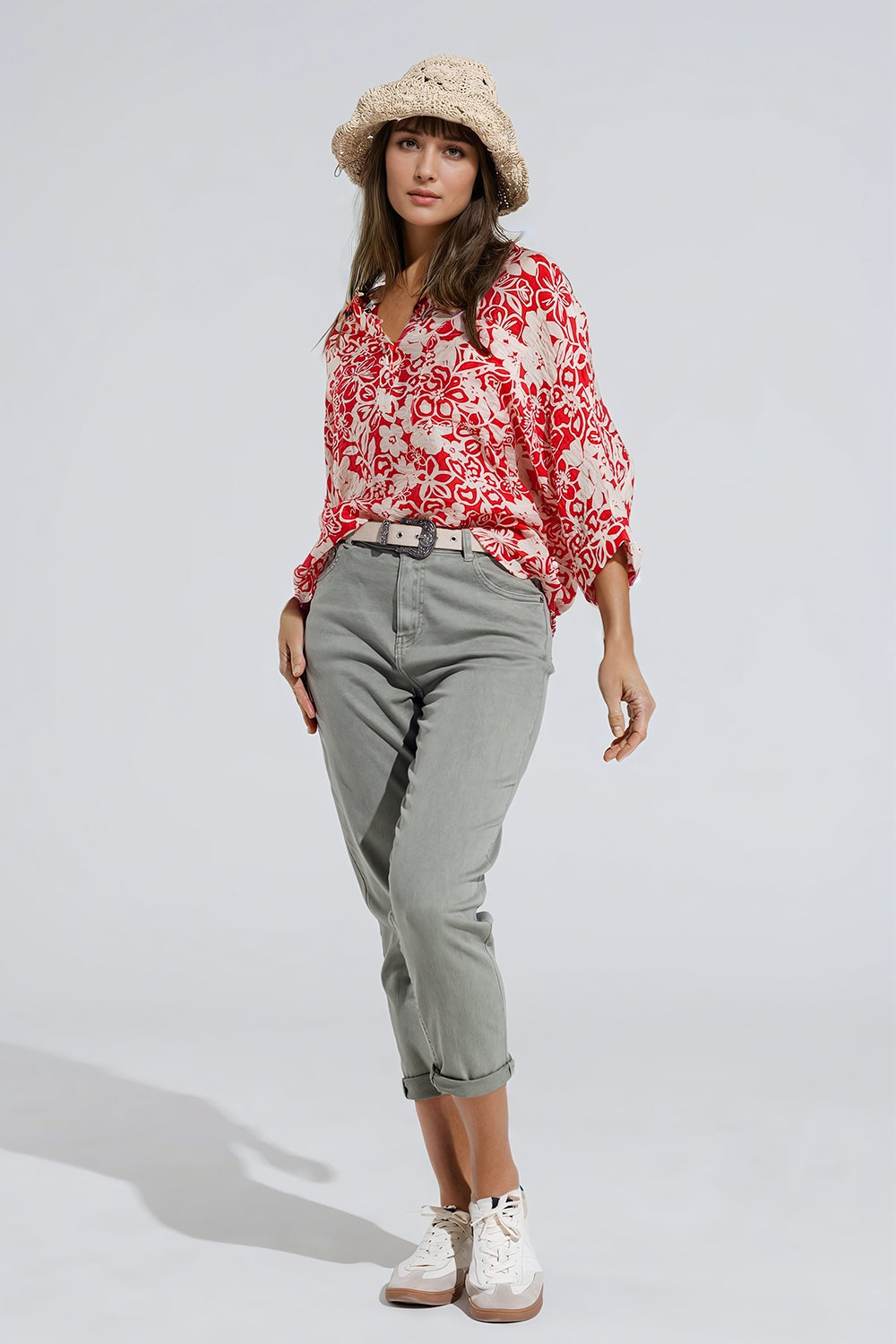 Ankle skinny Basic Jeans in kakhi