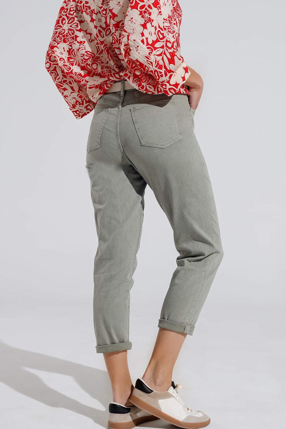 Ankle skinny Basic Jeans in kakhi
