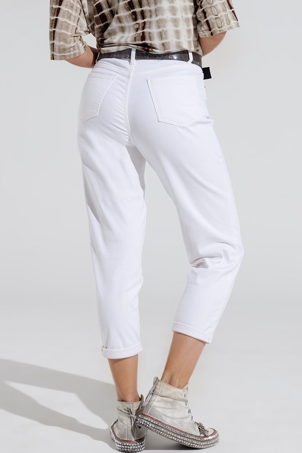 Ankle skinny Basic Jeans in white
