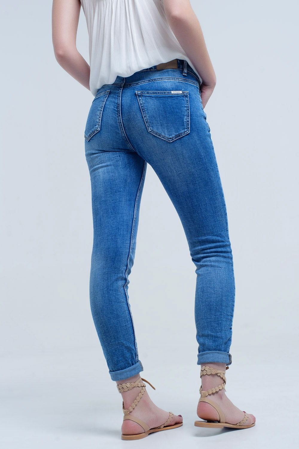 Basic jeans pants with pockets