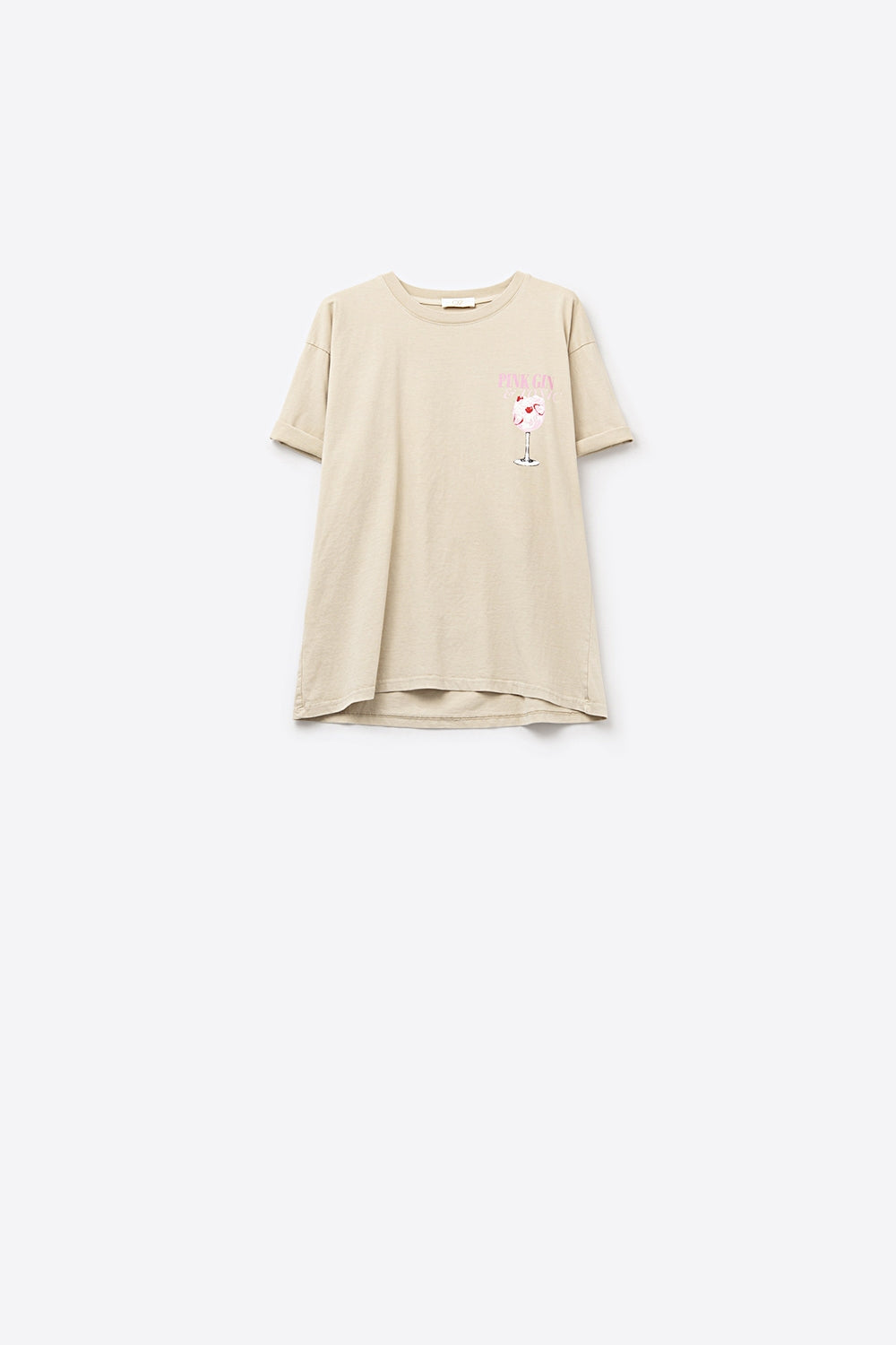 Q2 Beige Short Sleeve PINK TONIC T-Shirt