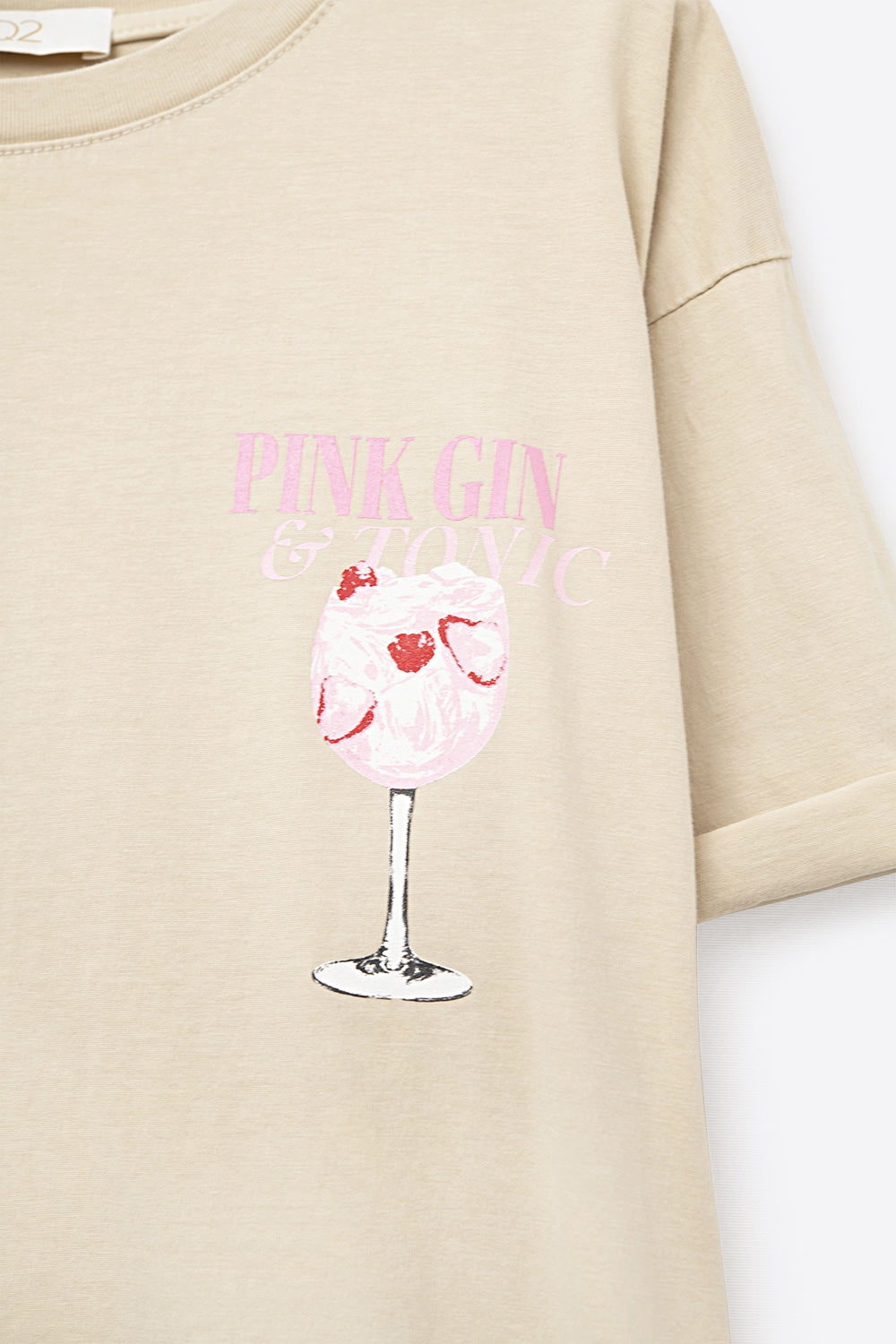 Beige Short Sleeve PINK TONIC T-Shirt