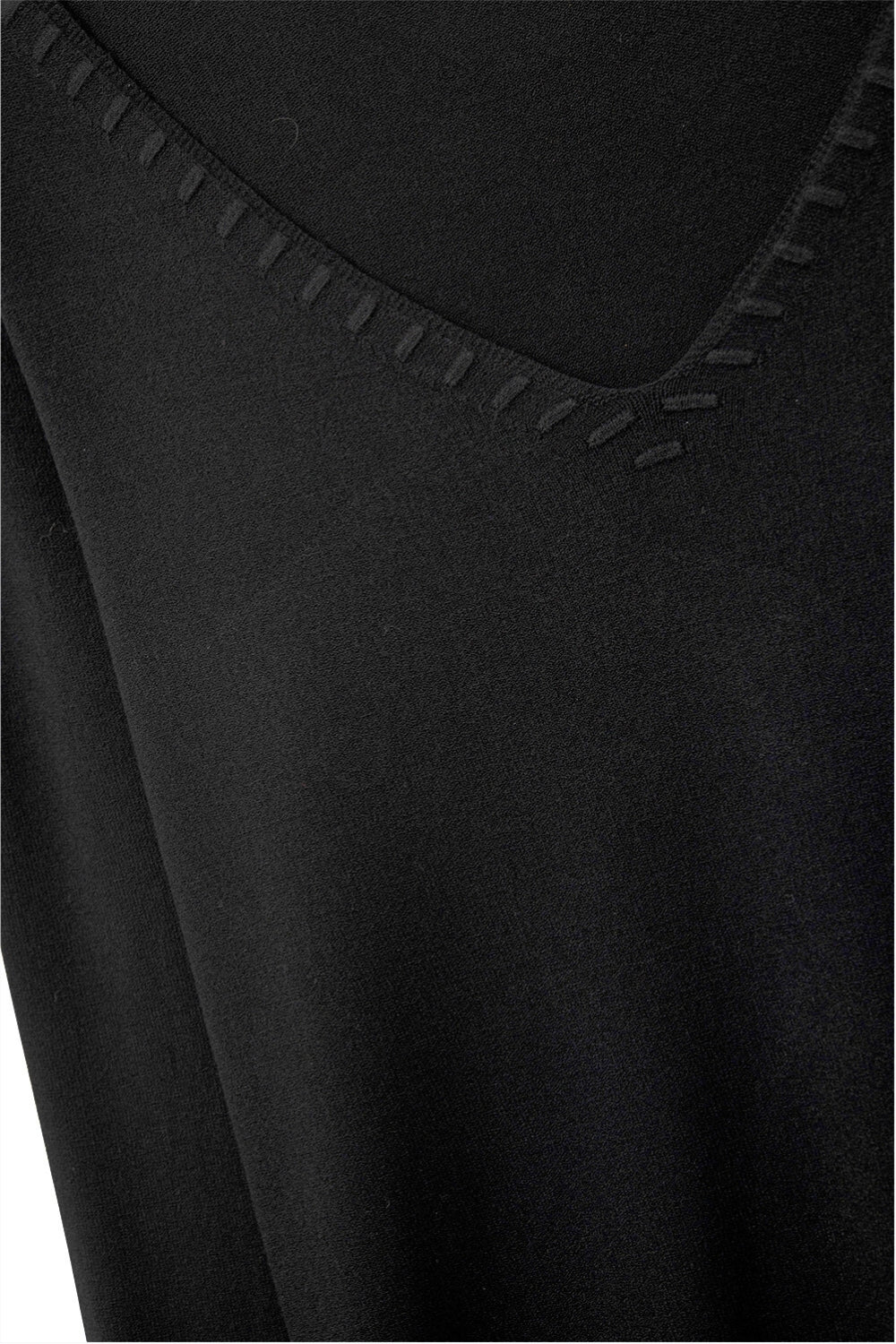 Black sweater with V neckline