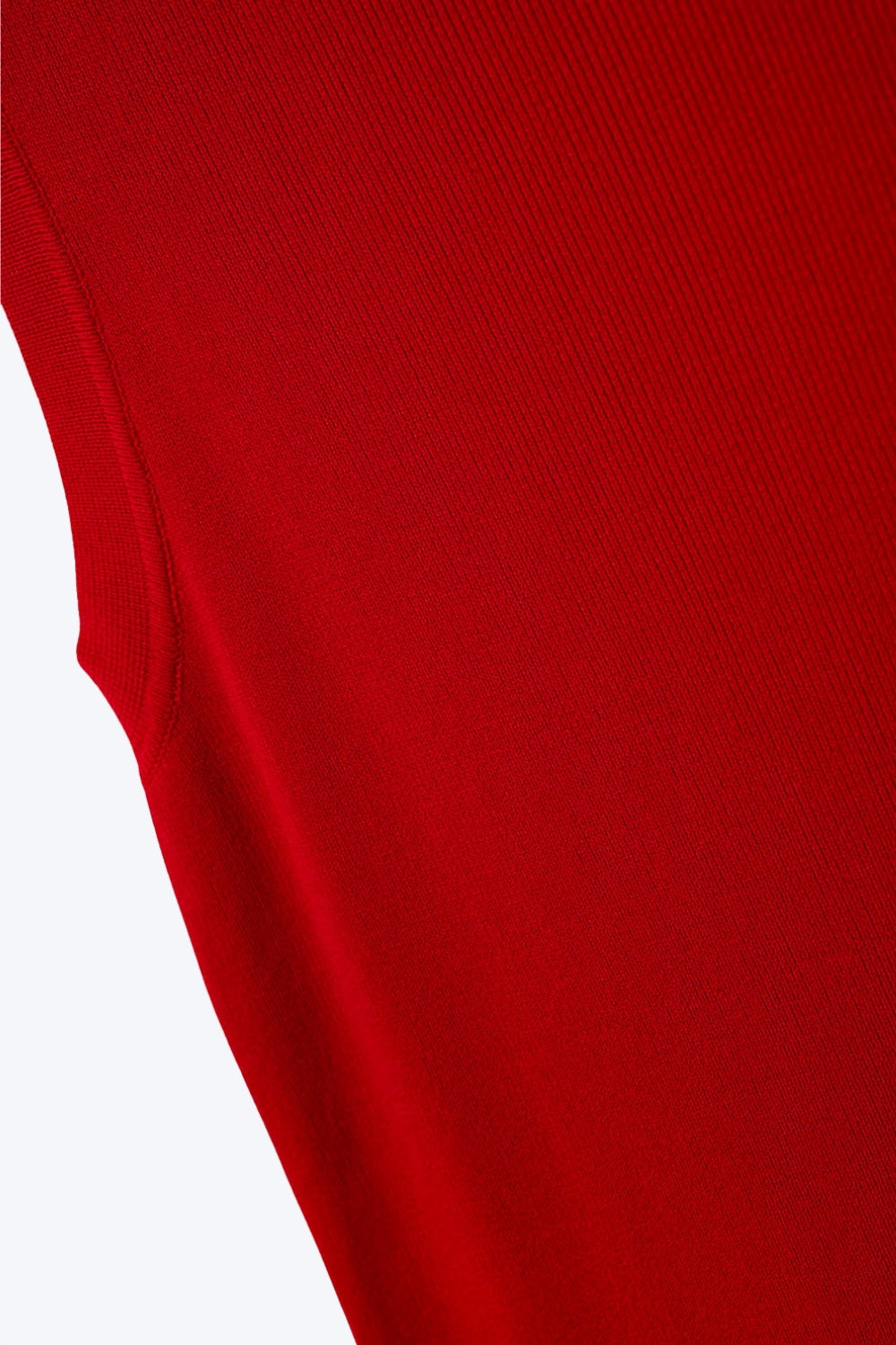 Boat Neck Comfy Ribbed Top in Ruby Red