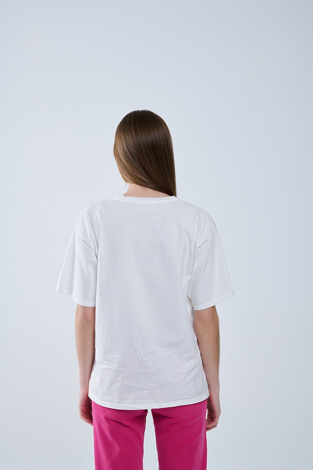 Capri La Dolce Vita White T-shirt With Graphic Print