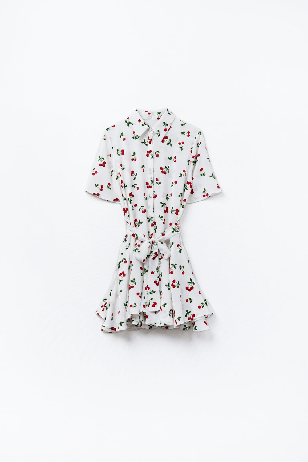 cherry shirt dress Cherry Stripe Tiered Shirt Dress Medium