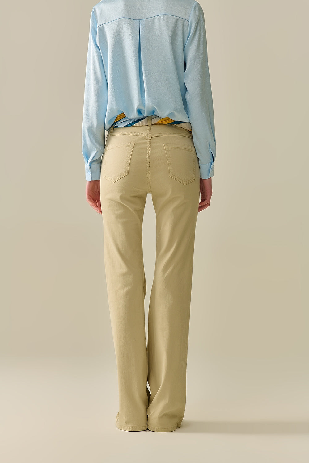 Comfy Stretcy Beige Flared Pants