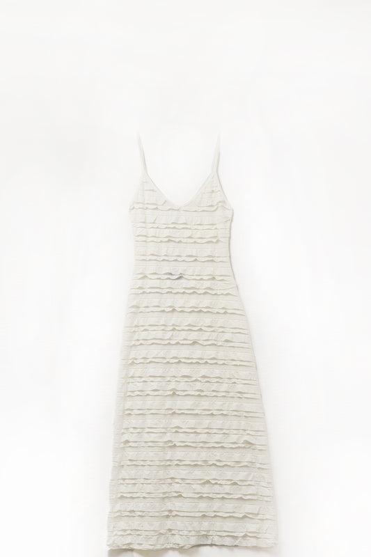Q2 cream maxi dress in yellow with straps