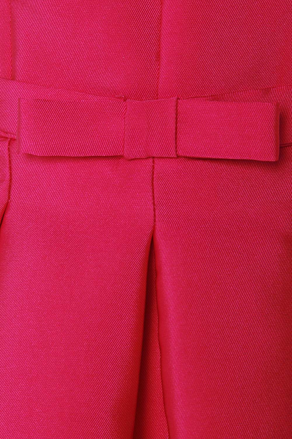 Fuchsia bow waist skater dress