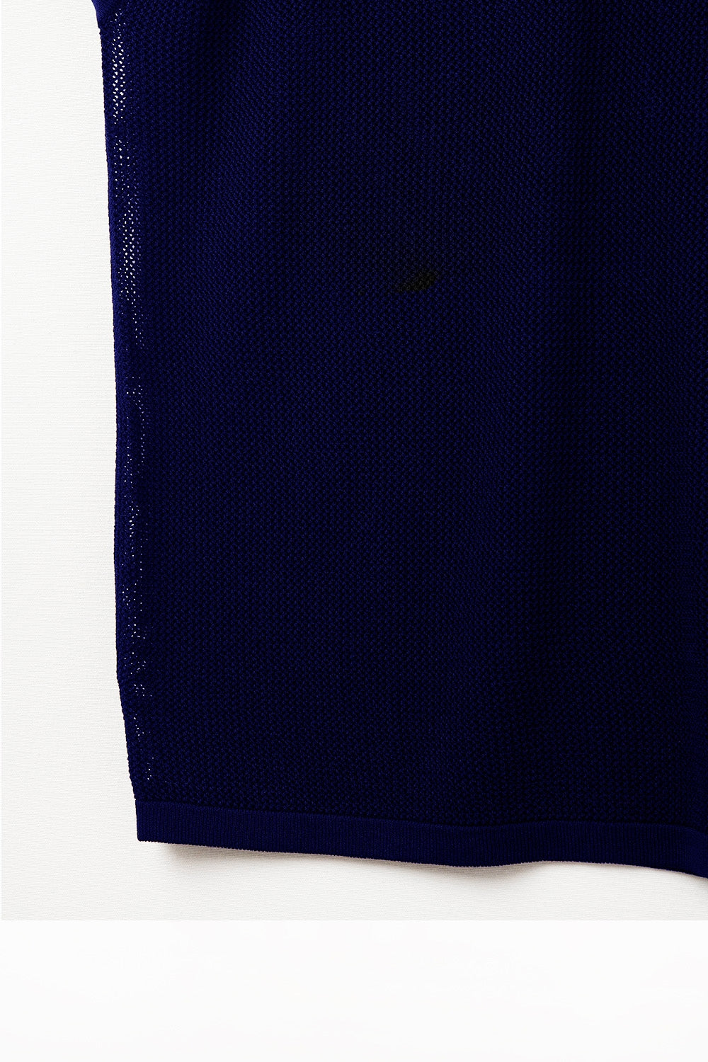 grid knit sweater in navy color
