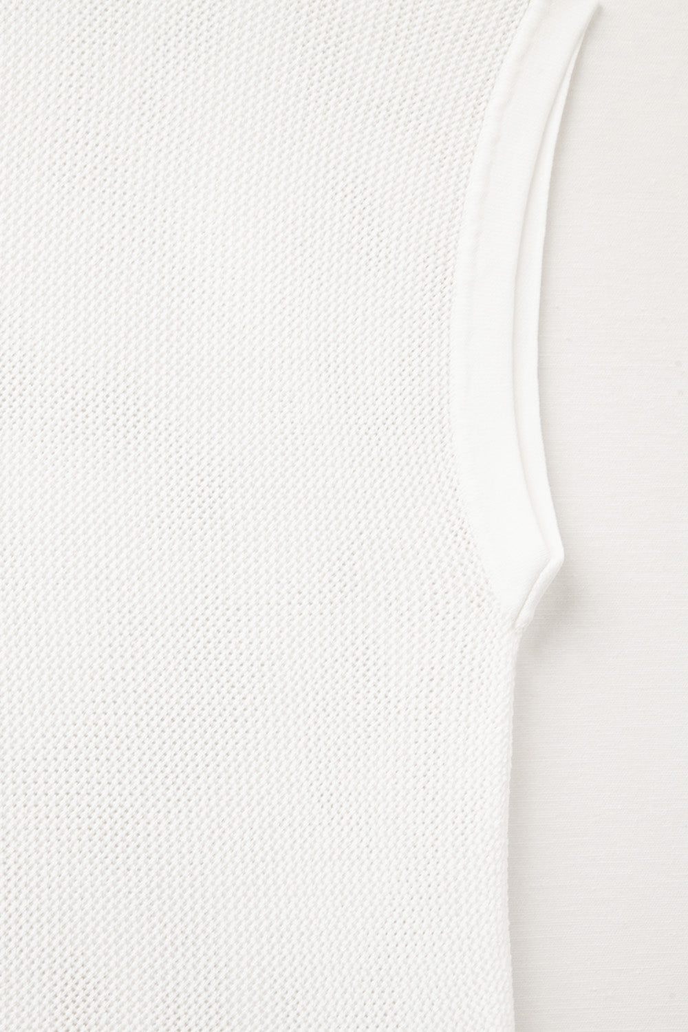 grid knit sweater in white color