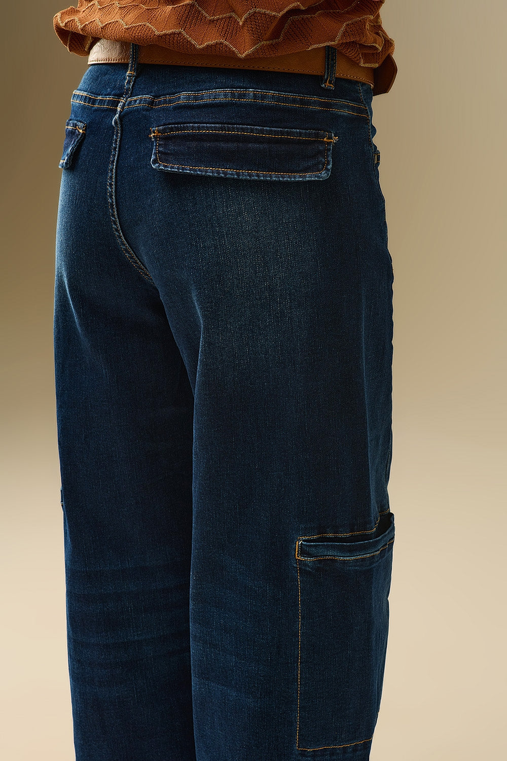 High Waist Wide Leg Jeans with Side Pockets