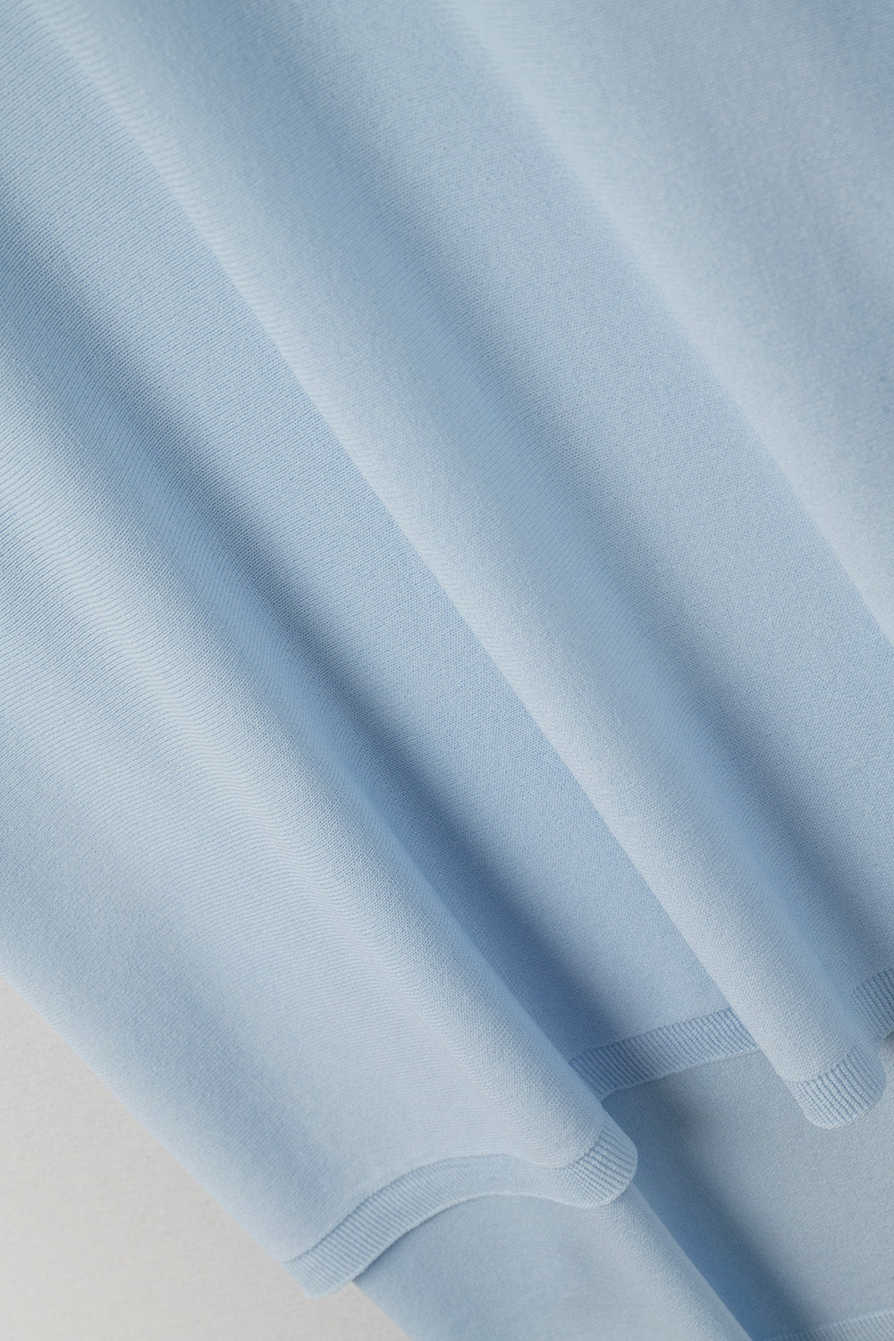 Light Blue Oversized sweater with Elbow-Length Sleeves