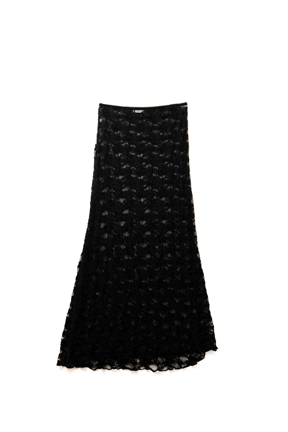 Long Sheer Black Bohemian Style Skirt