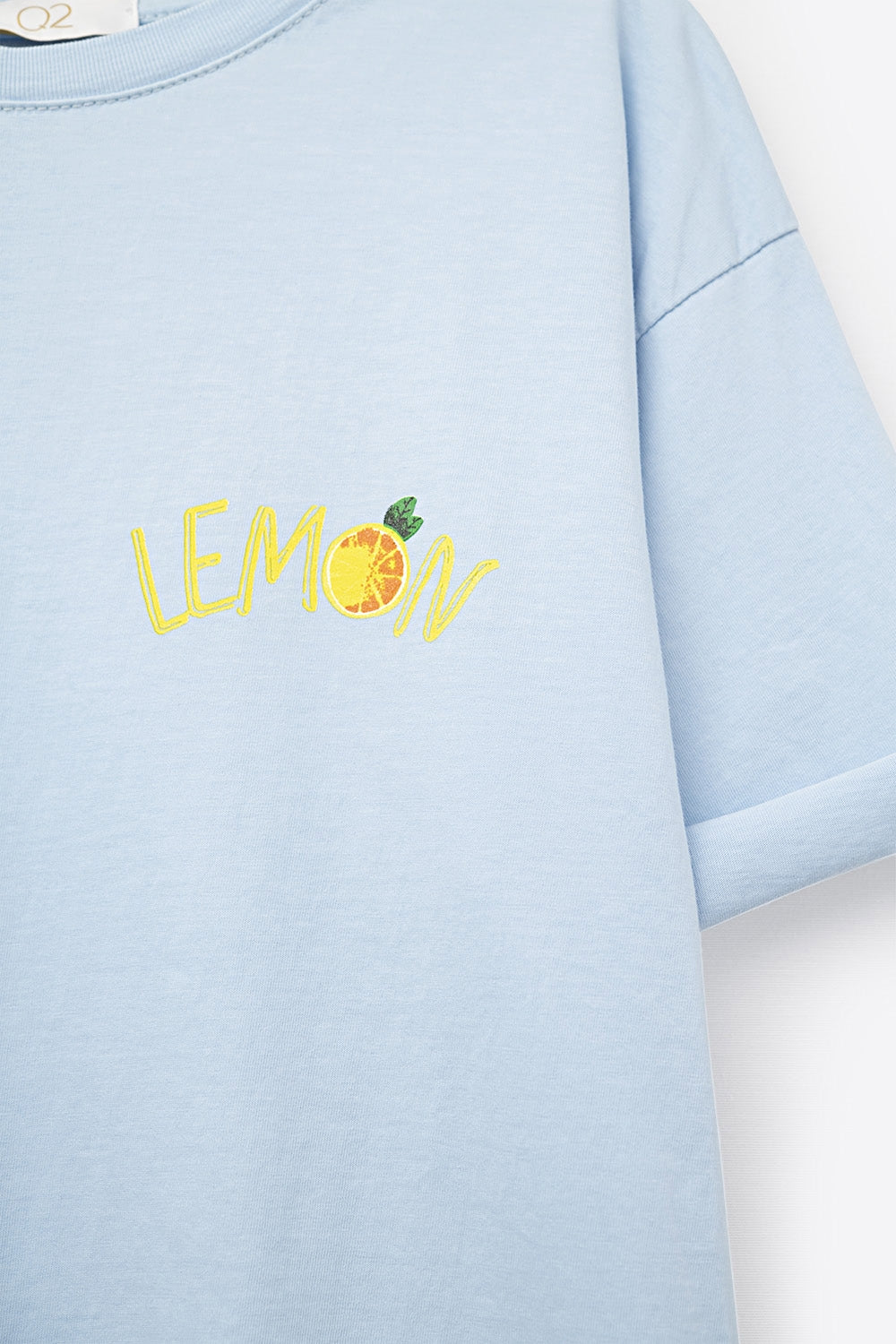 Made in Italy blue t-shirt with Lemon graphic