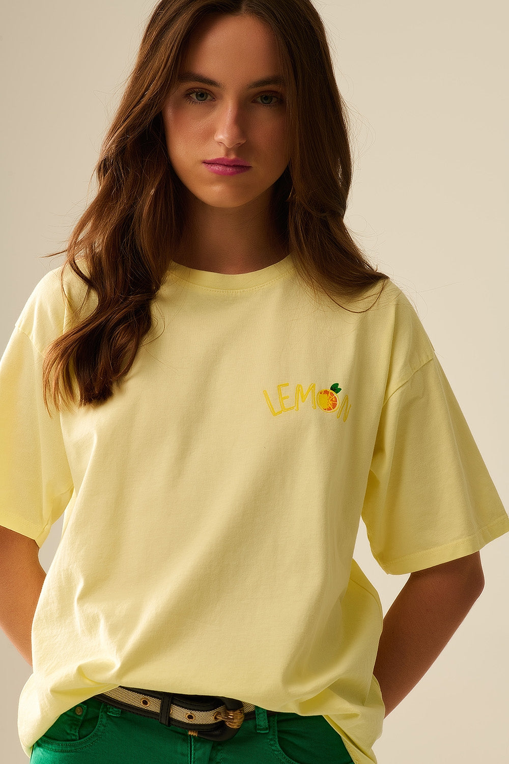Made in Italy yellow t-shirt with Lemon graphic