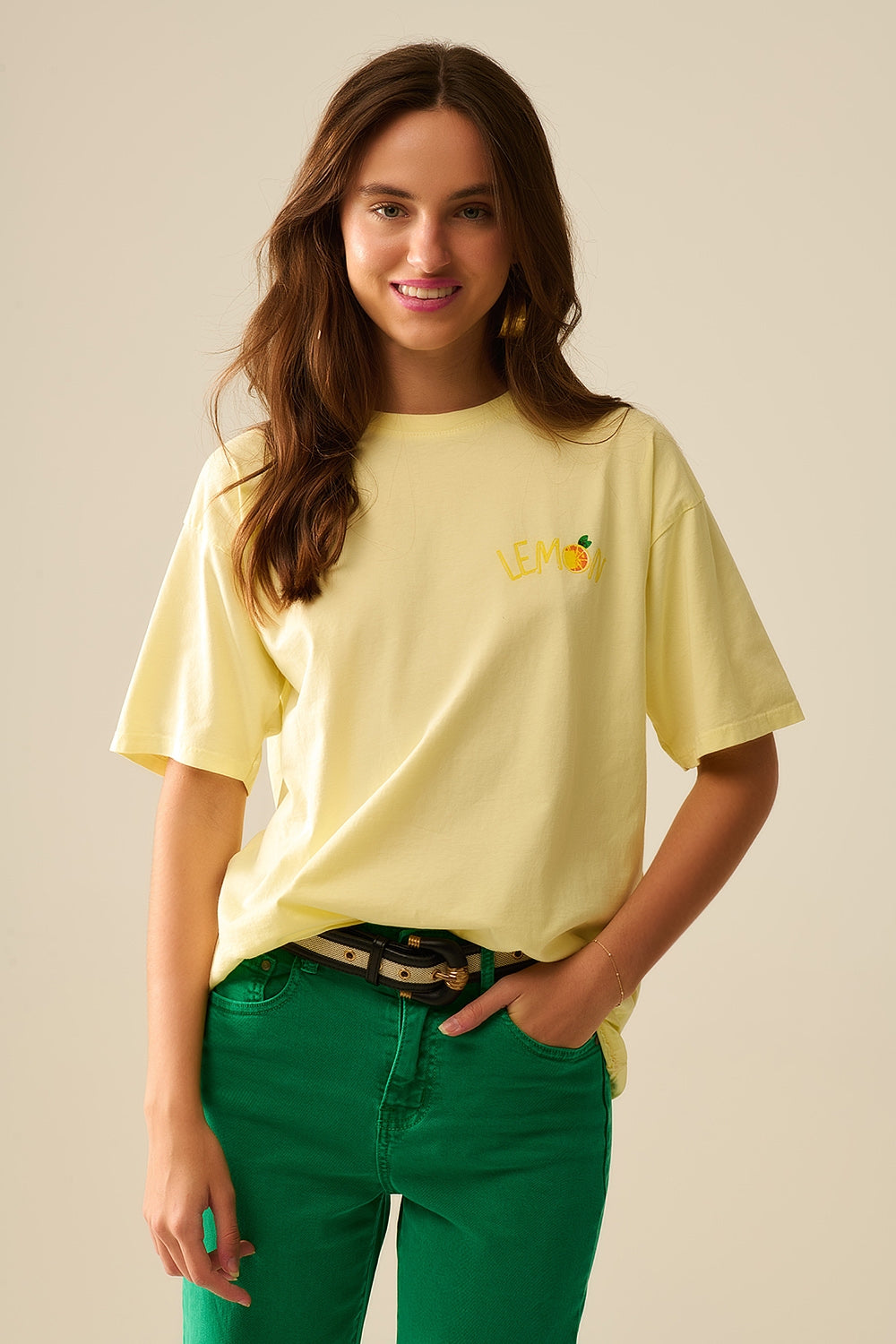 Made in Italy yellow t-shirt with Lemon graphic