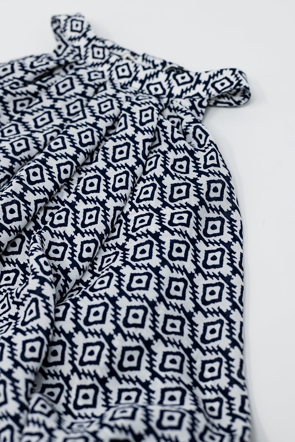 Midi Halter Dress Layered In Black and White