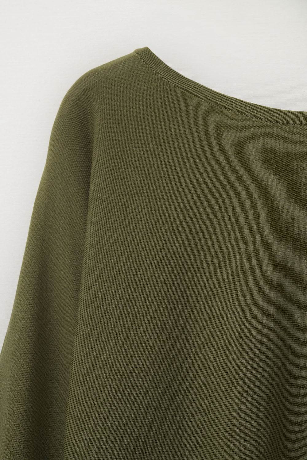 Oversized Kakhi sweater with Elbow-Length Sleeves