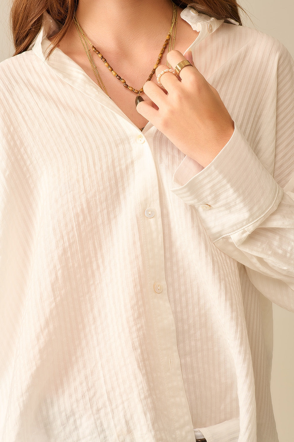 oversized white shirt with bow in the back