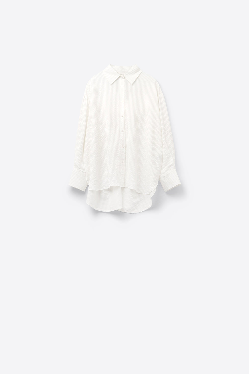 oversized white shirt with bow in the back