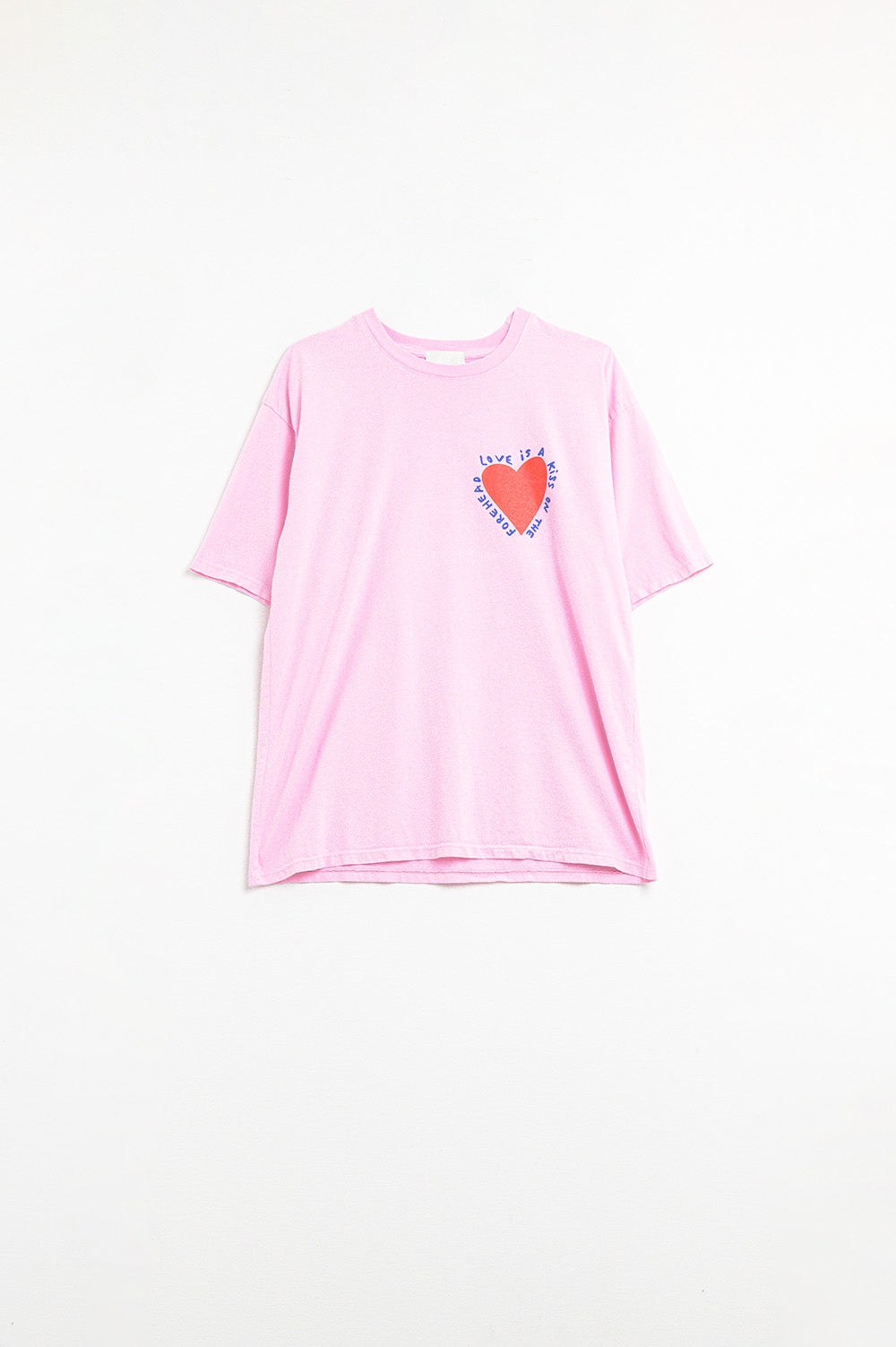Q2 Pink T-shirt With Love is a Kiss on the Forehead