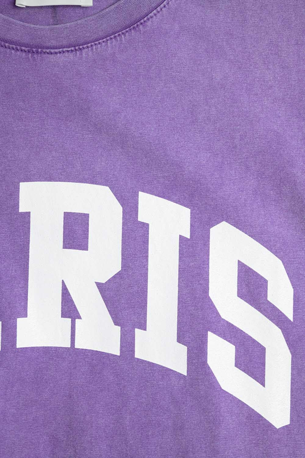 Purple Paris Relaxed T-shirt with White Letters