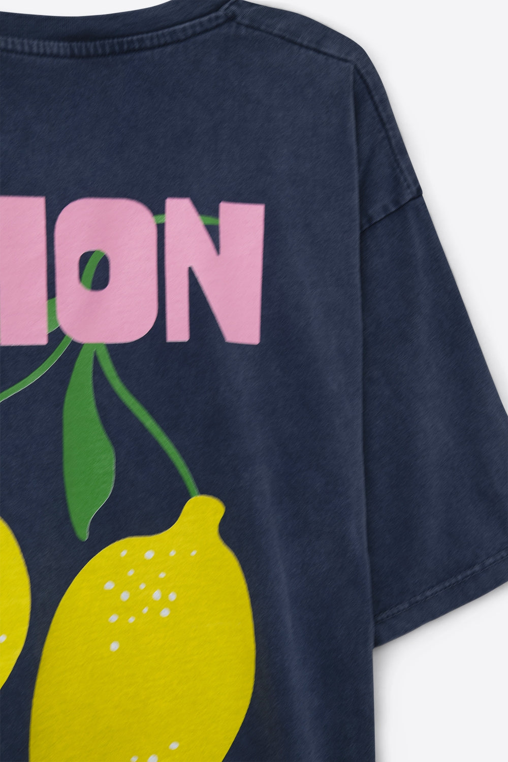 relaxed navy t-shirt with lemon print