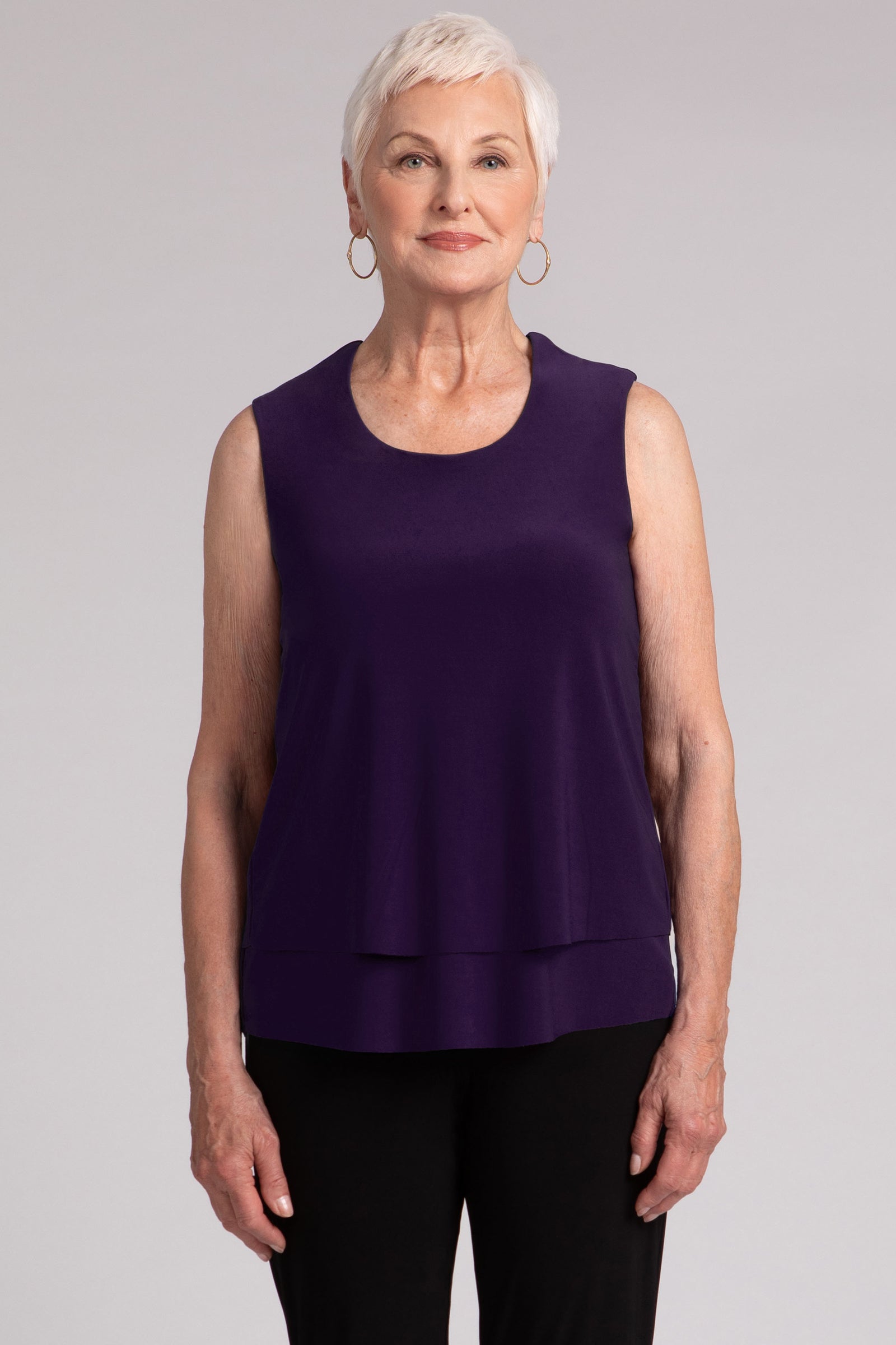 Sleeveless Double Layer Shell