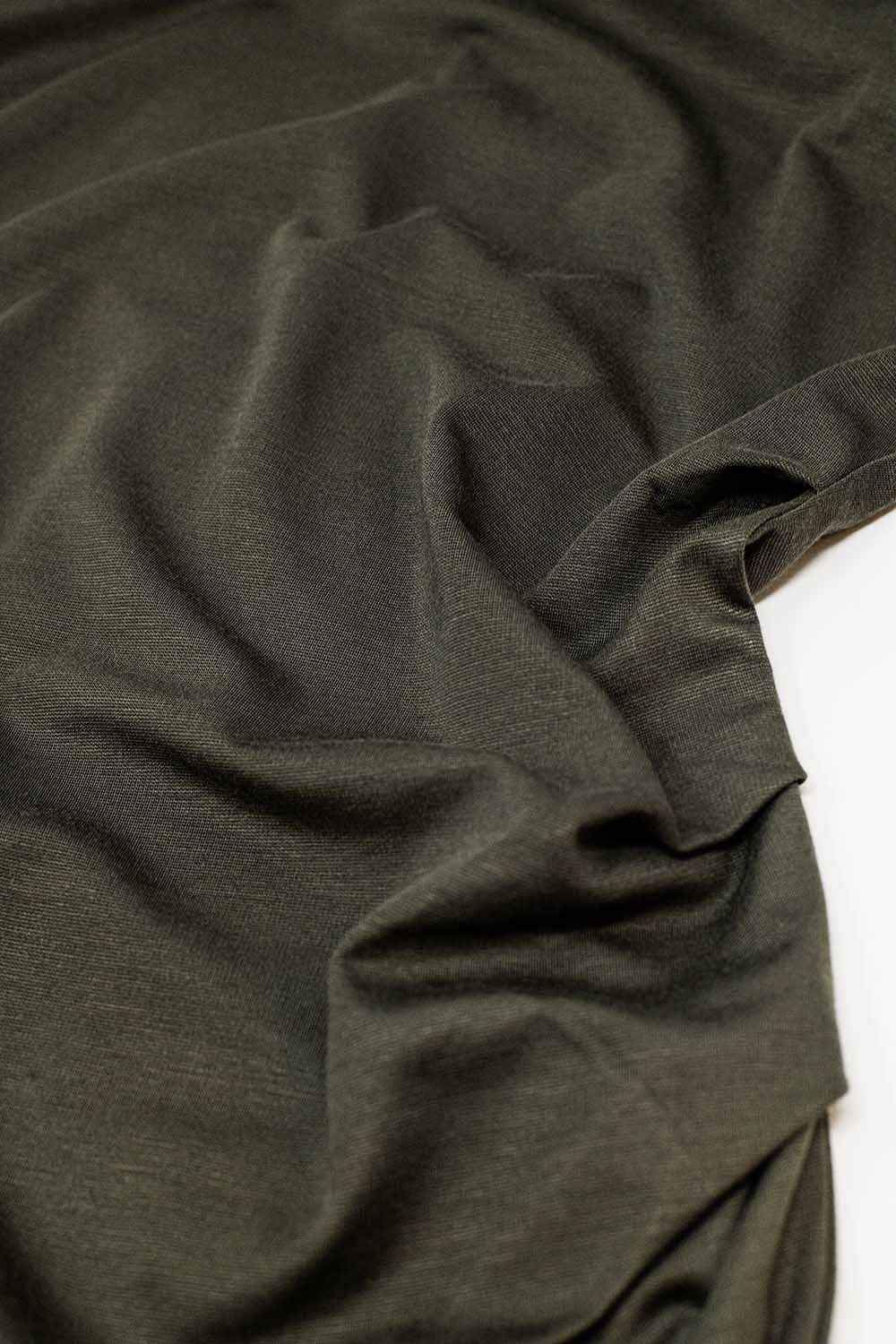 Sleeveless khaki stretch tencel dress