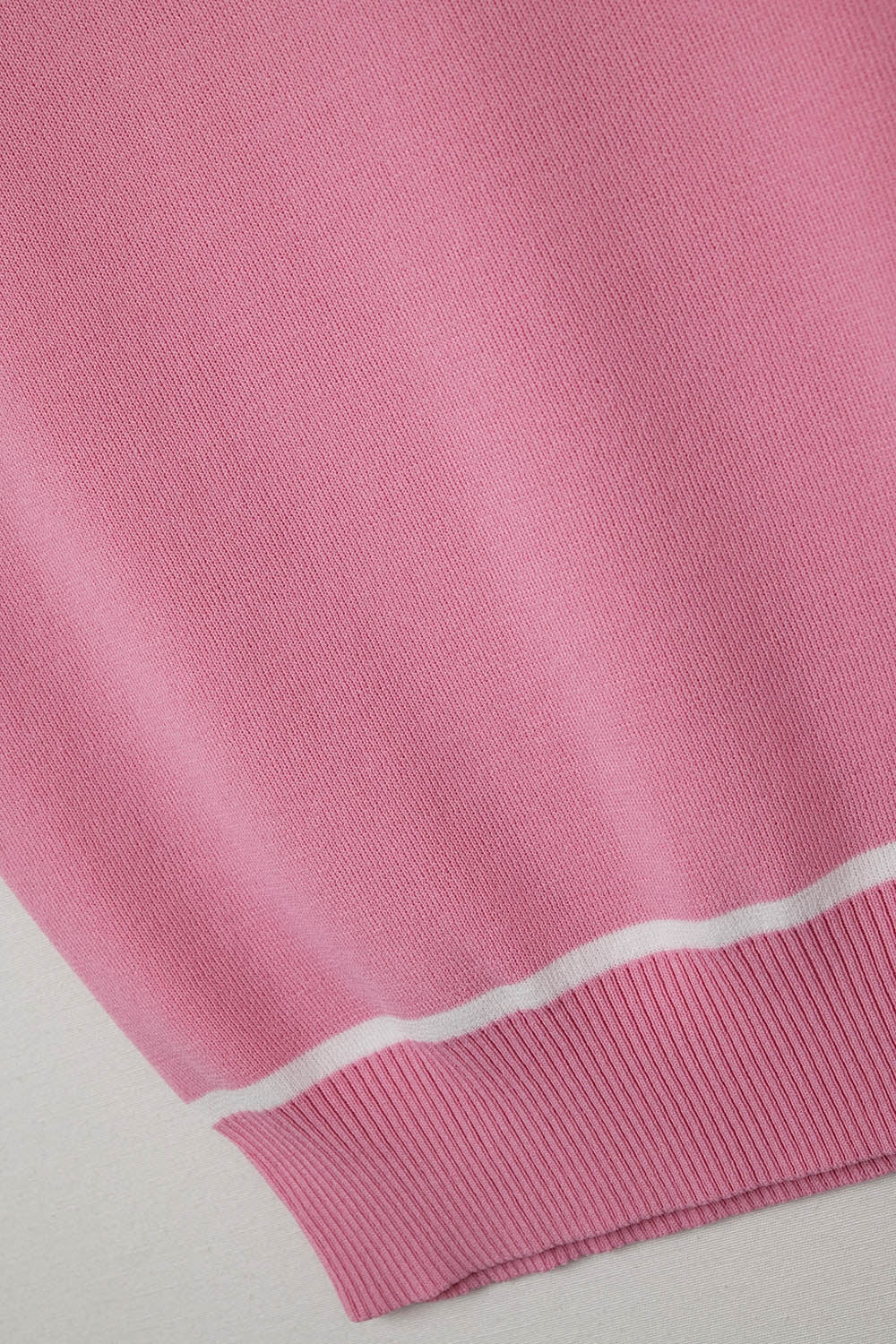 Sleeveless Sweater In Pink Featuring detail White Lines