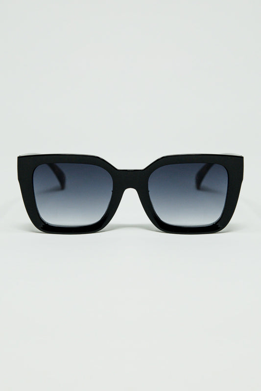 Q2 Square sunglasses with animal print on the side