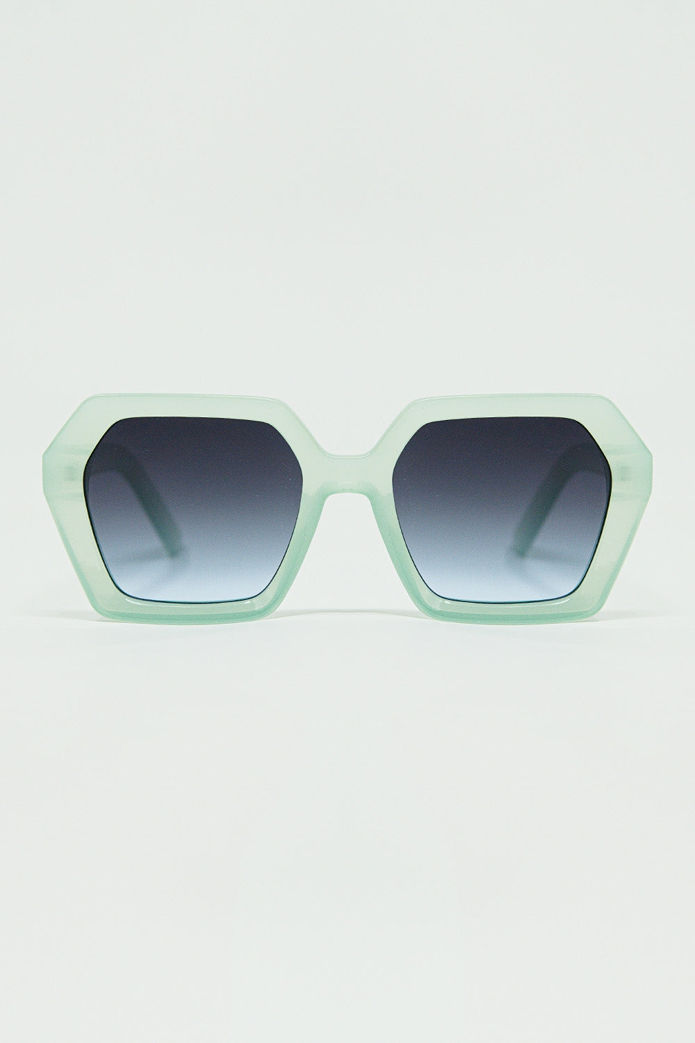 Q2 Squared green Aqua color Mirage Sunglasses