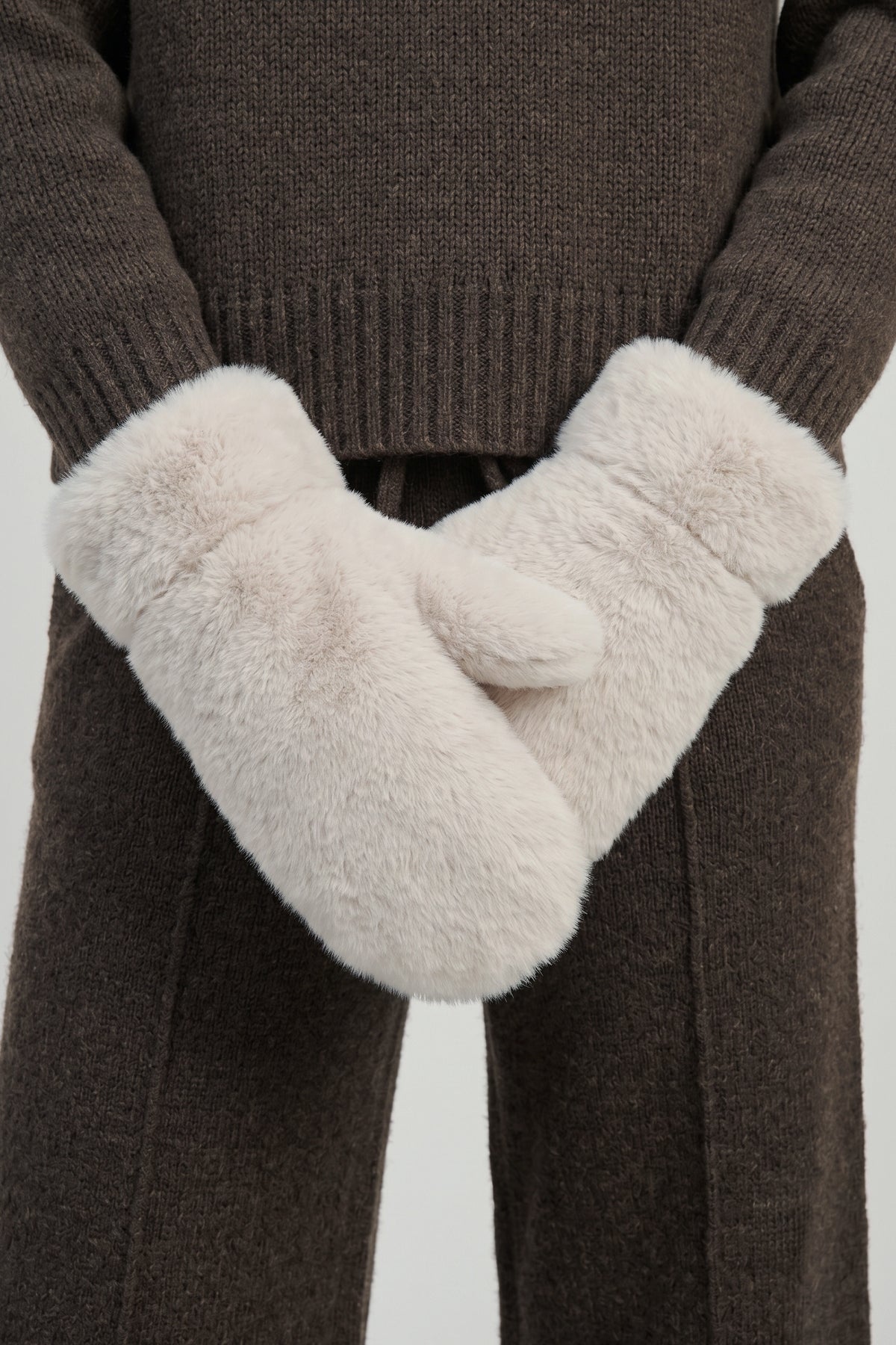 Plush Faux Fur Mittens