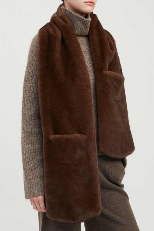 Luxe Faux Fur Pocket Wrap