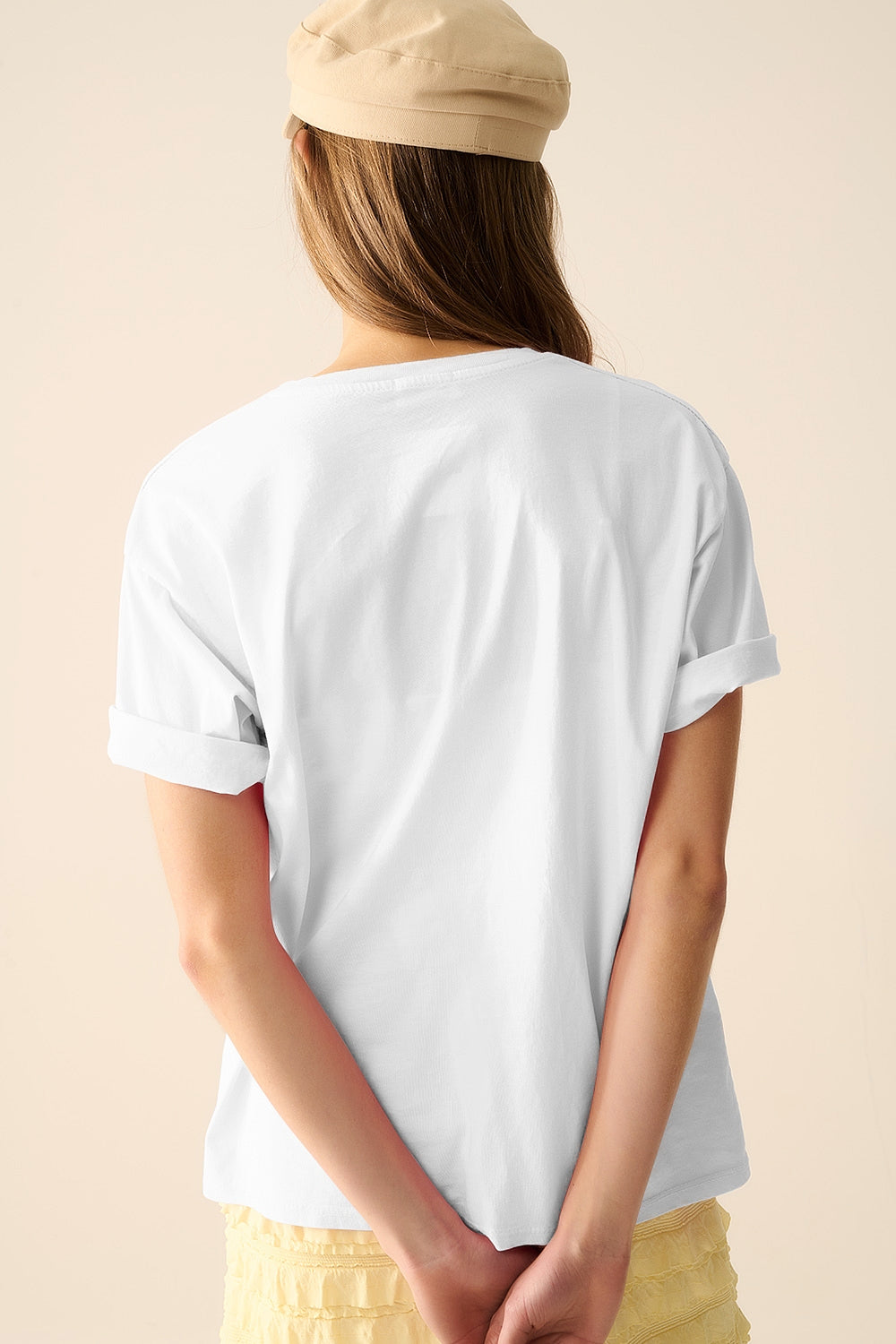 White Italy Dolce Vita T-shirt With Lemon Graphic Print