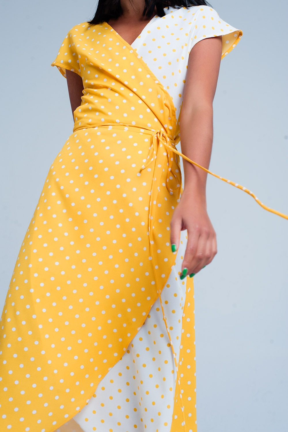 Yellow dress with polka dots