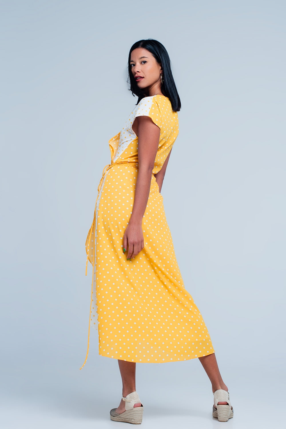 Yellow dress with polka dots