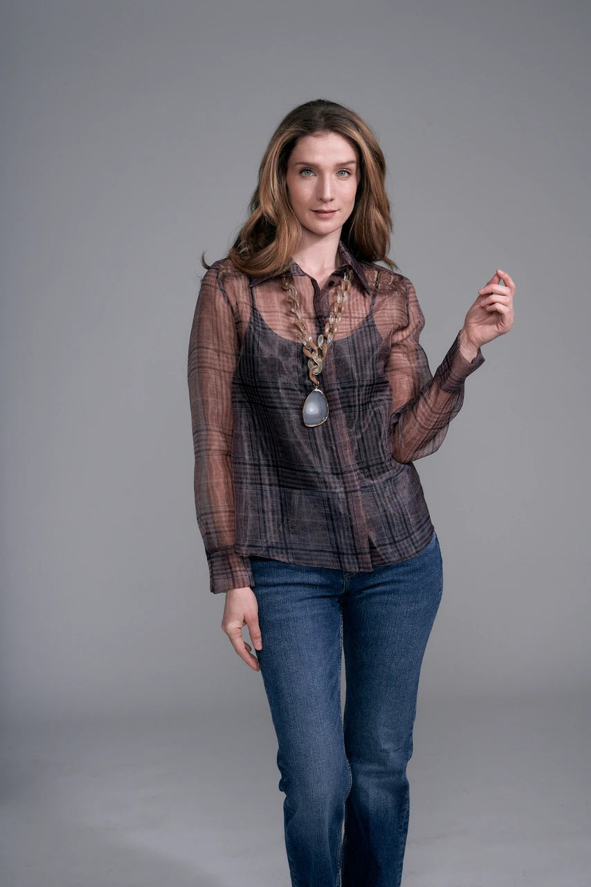 BCTF26061 Plaid Button Up
