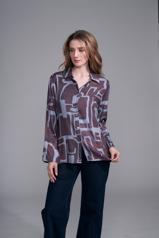 BCT17681 Printed Button Up