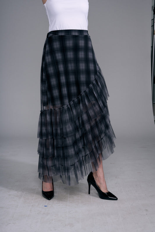 BCS7703 Printed Mesh Skirt