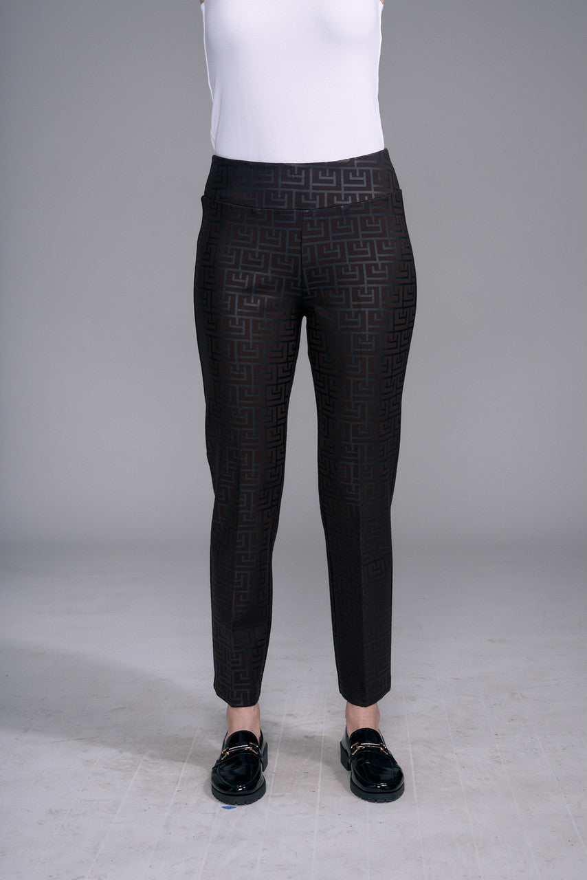 BCP8909B28PR Printed Straight Scuba Pants with 28" Inseam